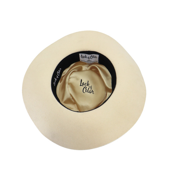 LACK OF COLOR Ivy Beverly Hat Green Vintage Trim Ivory - S